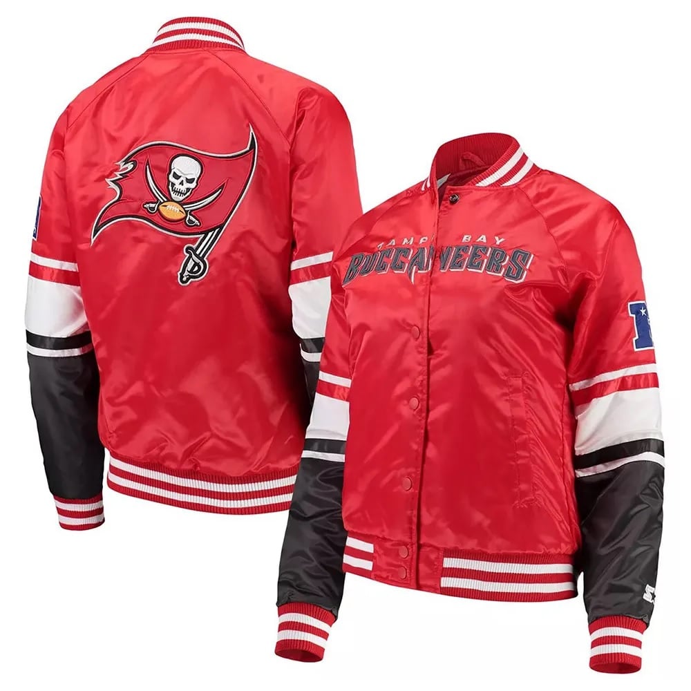 Tampa Bay Buccaneers Victory Cheer Satin Red Jacket