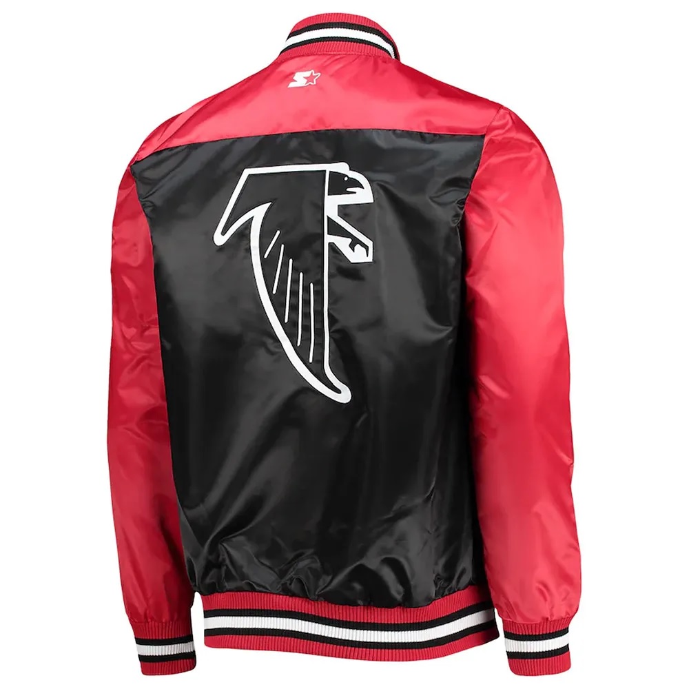 The Tradition II Atlanta Falcons Red Black Satin Jacket
