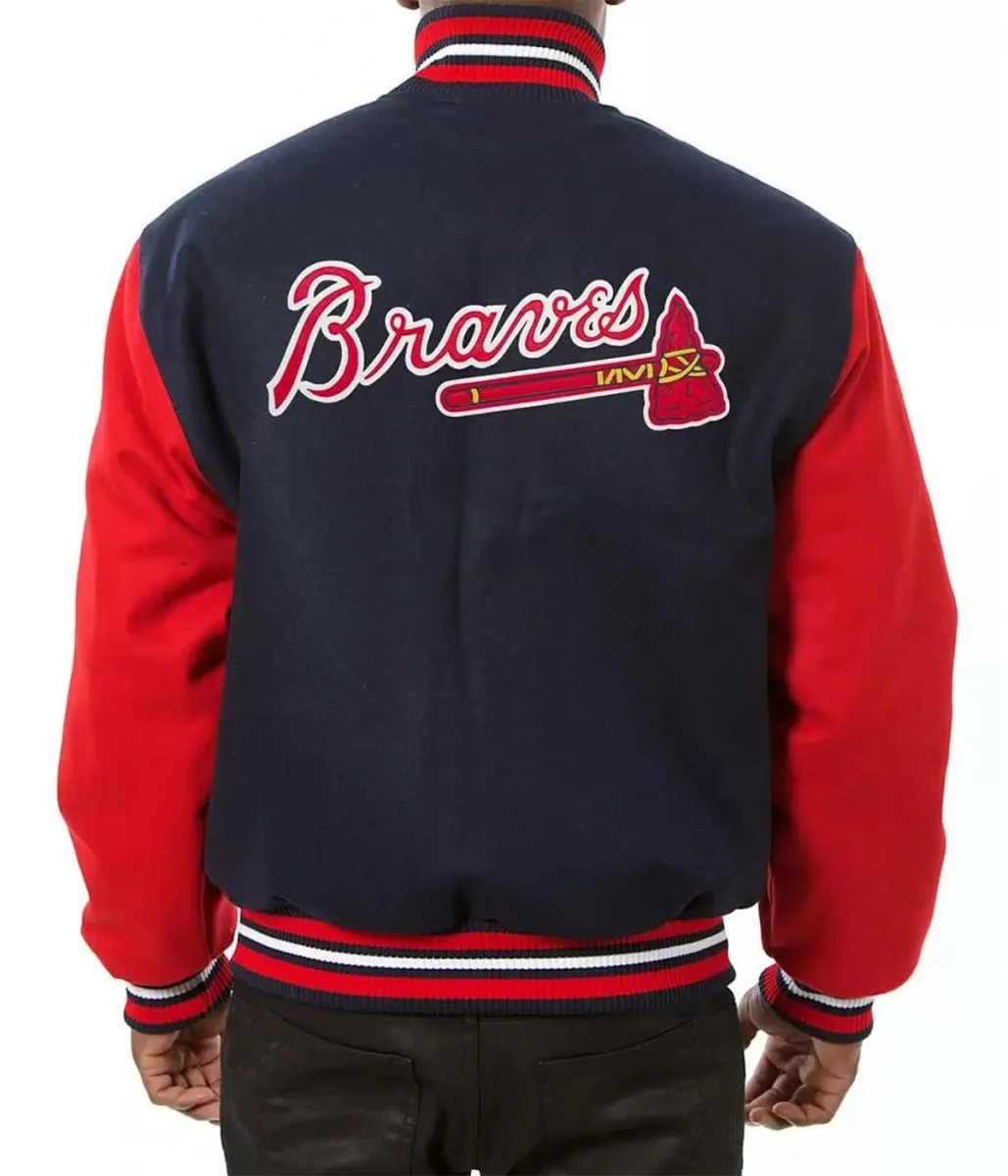 Varsity Atlanta Braves Two Tone Wool Jacket
