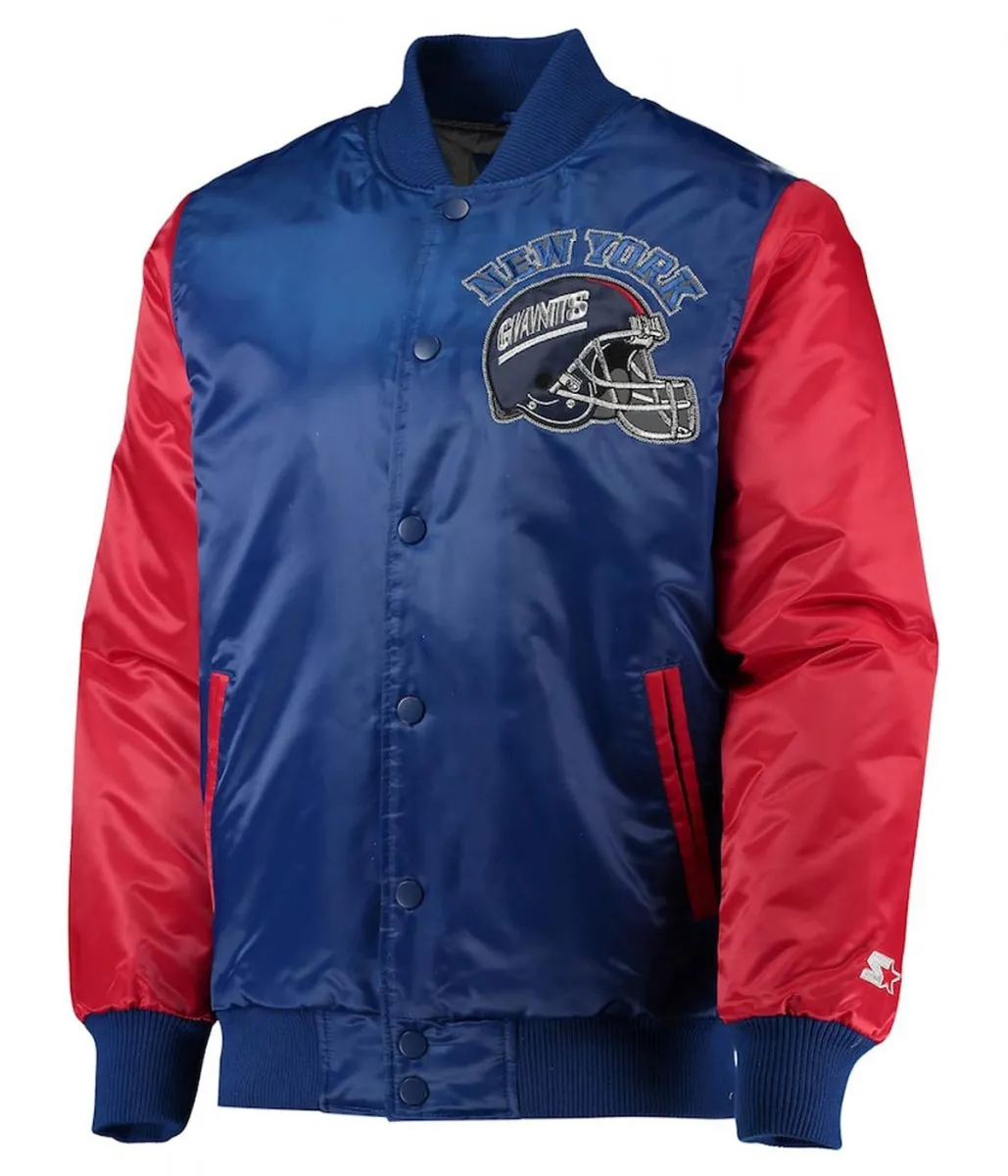 New York Giants Throwback Locker Room Satin Jacket