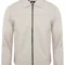 Men's Beige Real Lambskin Leather Motorcycle Jacket with Turn-Down Collar