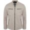 Beige Men’s Real Lambskin Cafe Racer Biker Leather Jacket