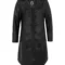 Women’s Black Leather Car Coat – Genuine Lambskin Long Jacket