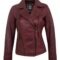 Maroon Women’s Motorcycle Leather Jackets – Real Lambskin Biker Jacket