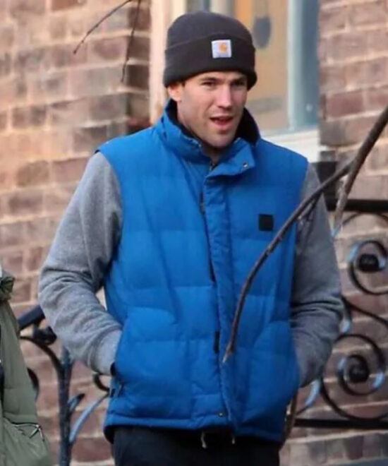 Austin Stowell The Hating Game Blue Vest
