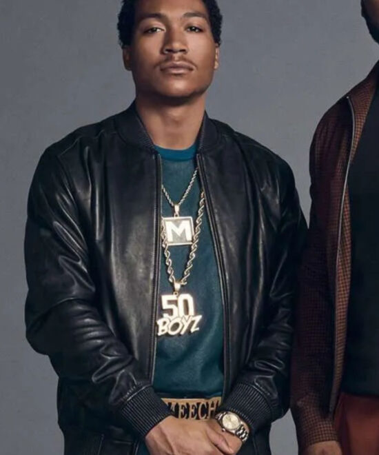 BMF Demetrius Lil Meech Flenory Black Bomber Jacket