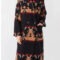 Beth Dutton Black Patterned Long Coat