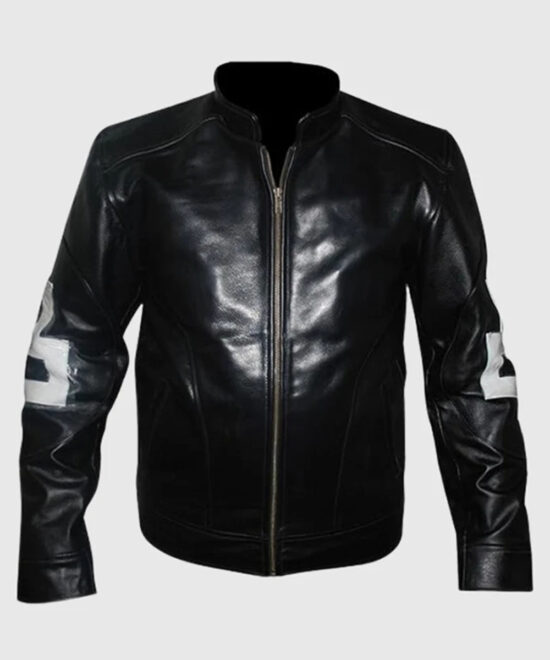 8 Ball Pool Billiard Cue 90's Retro Leather Jacket