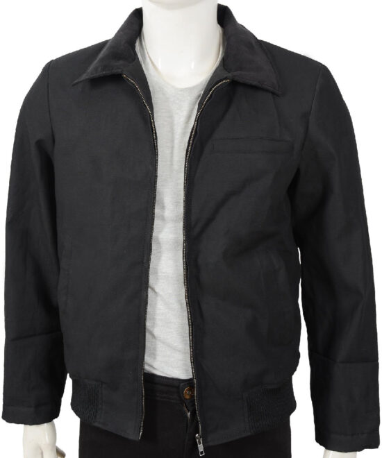 Black Dutton Ranch Bomber Jacket – Classic Casual Style