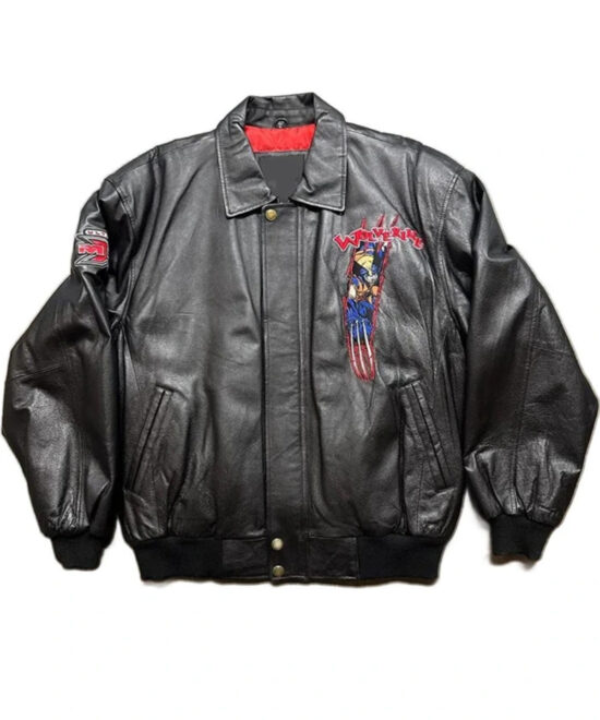 Wolverine Black Leather Cosplay Jacket