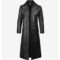 Men’s Black Leather Duster Coat – Classic Long Style