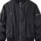 Black Techwear Utility Bomber Jacket