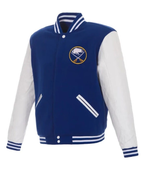 Buffalo Sabres Royal Blue & White Varsity Jacket – Fan Style