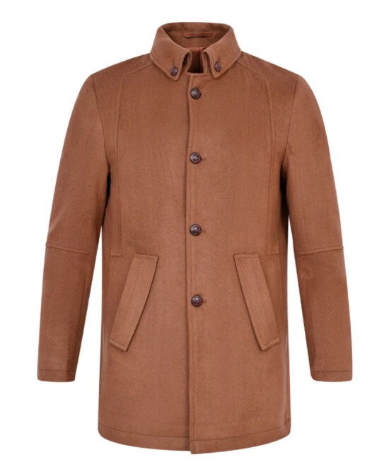 Women’s Brown Wool Jacket – Classic Utility Winter Style