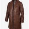 Men’s Cognac Brown Real Leather Car Coat – Classic Style