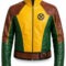 Rogue Inspired Color Block Leather Jacket