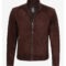 Dark Brown Suede Biker Jacket for Men – Classic Rider Style