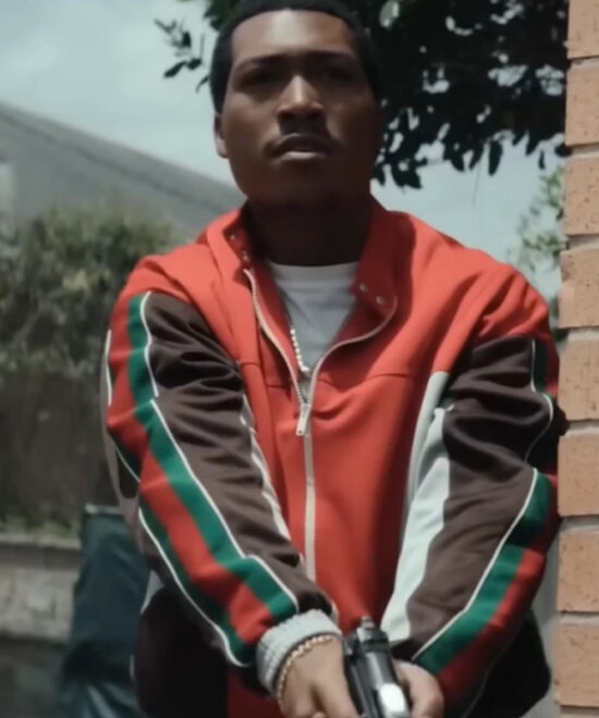 Demetrius Lil BMF S03 Orange Jacket