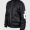 Dizller 8 Ball Letterman Black Bomber Leather jacket