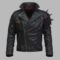 Dracula Cyberpunk Black Studded Genuine Leather Jacket