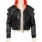Jackie Welles Cyberpunk Black Genuine Leather Bomber Jacket