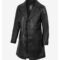 Men’s Black 3/4 Length Real Leather Car Coat – Classic Style