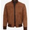Light Brown Faux Suede Jacket For Men's With Western Style