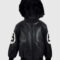 Men's 8 Ball Pool Hooded Bomber leather Jacket