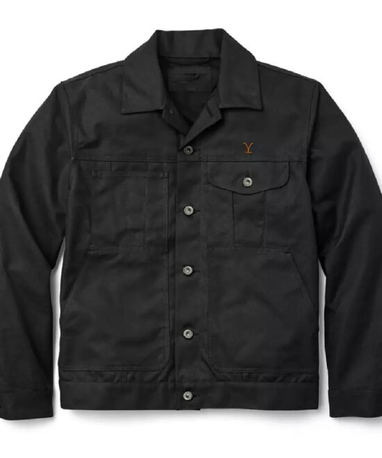 Men’s Black Cotton Jacket – Rugged Casual Style