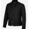 Men’s Black Faux Suede Jacket – Classic Zip-Up Biker Style
