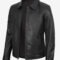Men’s Black Harrington Leather Jacket – Classic Casual Style