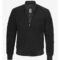 Men’s Black Suede Bomber Jacket – Classic Mandarin Collar
