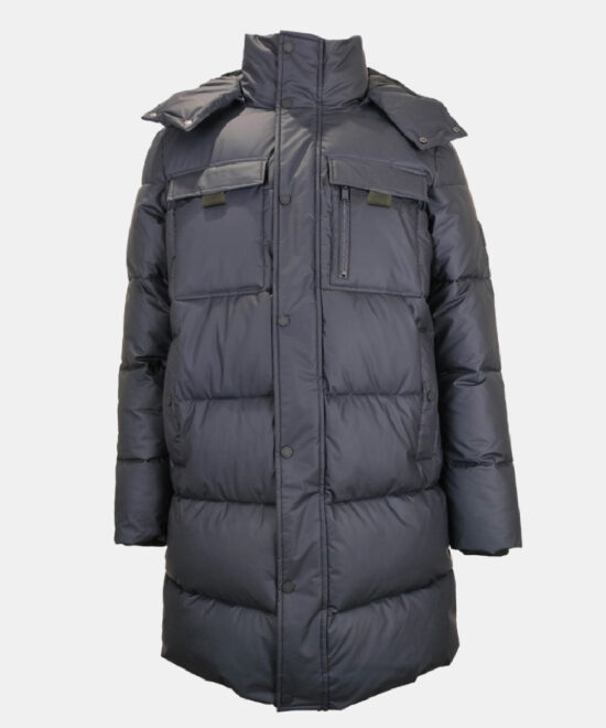 Men’s Long Hooded Puffer Jacket – Warm Winter Style