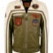 Men’s Olive Green Leather Moto Jacket – Rugged Biker Style