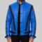 Michael Jackson Thriller Blue Leather Jacket