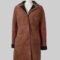 Monica Dutton Brown Suede Leather Coat