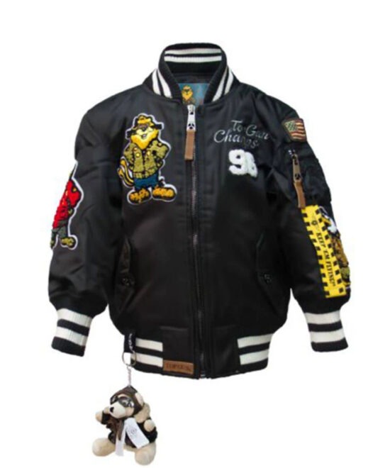 Top Gun Kids MA-1 Champs Black Bomber Jacket