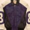 Purple and Black Leather 8 Ball Jacket
