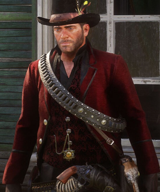 Red Dead Redemption 2 Frock Maroon Coat