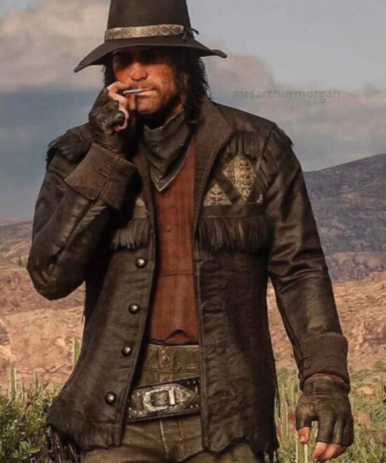 Red Dead Redemption 2 Gunslinger Black Fringe Jacket