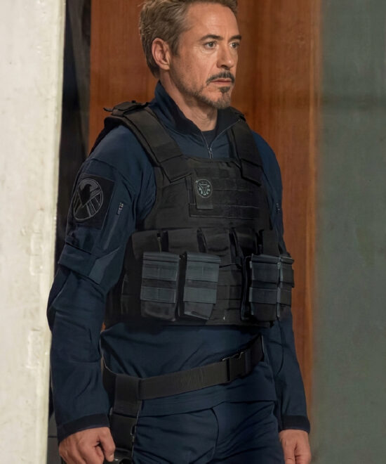 Robert Downey Jr. Avengers: Endgame Black Leather Vest