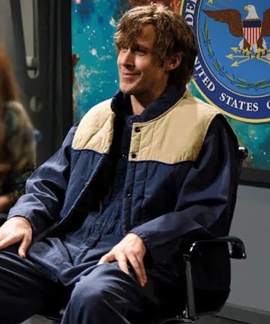 Ryan Gosling SNL 2024 Blue and Beige Vest