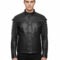 Samurai Wolf School Black Genuine Leather Cyberpunk Jacket