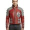 Second Conflict Brown Genuine Leather Biker Jacket – Cyberpunk Style