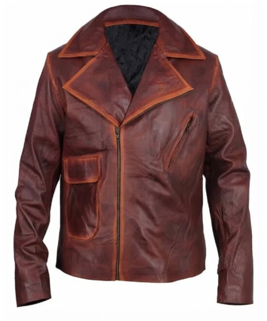 The First Avengers Distressed Real Leather Brown Jacket