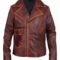 The First Avengers Distressed Real Leather Brown Jacket