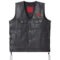 V Nomad Black Genuine Leather Tactical Vest