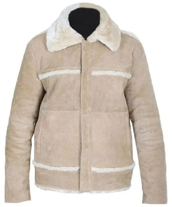 Walker Brown Shearling Leather Winter Jacket