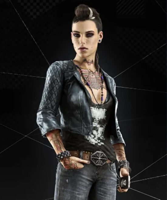 Watch Dogs Aiden Pearce Clara Lille Leather Jacket