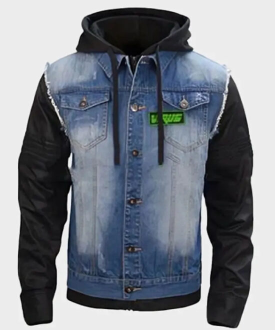 Watch Dogs Game T Bone Grady Denim Jacket With Hood